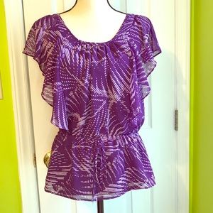 3/$20 Elle Cute Flowy Peplum Top